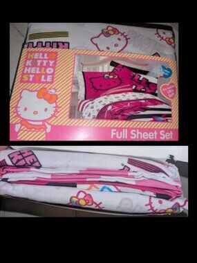 NEW Hello Kitty Neon Kitty Full Sheet Set - Sanrio